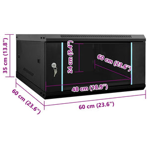 Armadietto di rete Nero 60 x 60 x 35 cm Acciaio 42017635