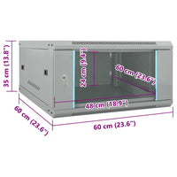 Armadietto di rete Grigio 60 x 60 x 35 cm Acciaio 42017636