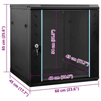 Armadietto di rete Nero 60 x 45 x 65 cm Acciaio 42017641