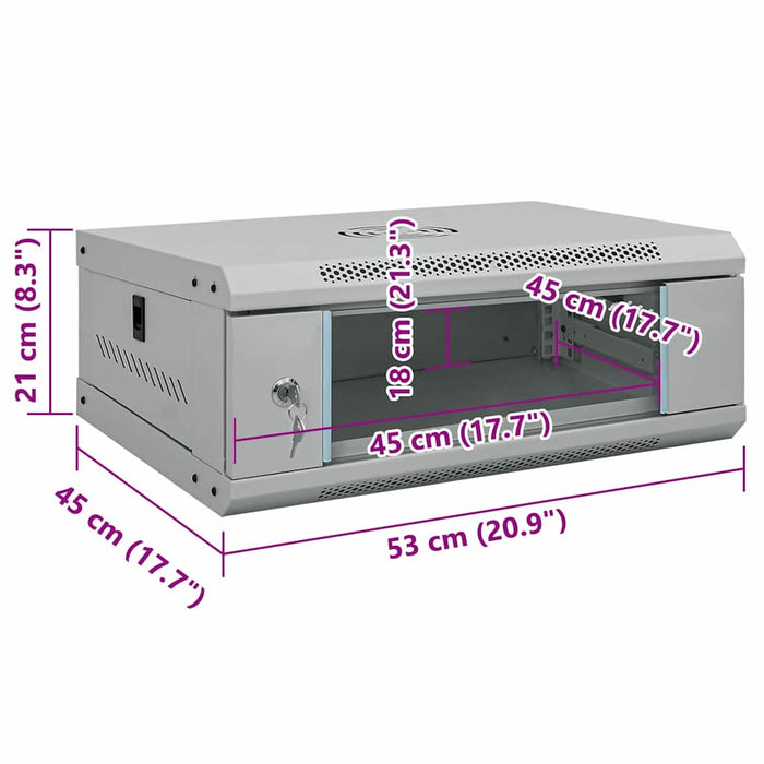 Armadietto di rete Grigio 53 x 45 x 21 cm Acciaio 42017646