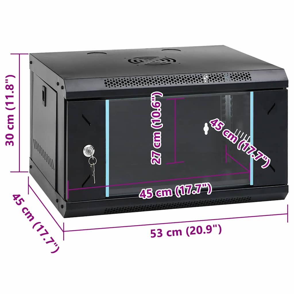 Armadietto di rete Nero 53 x 45 x 30 cm Acciaio 42017647