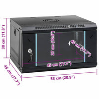 vidaXL Armadietto di rete Nero 53 x 45 x 30 cm Acciaio