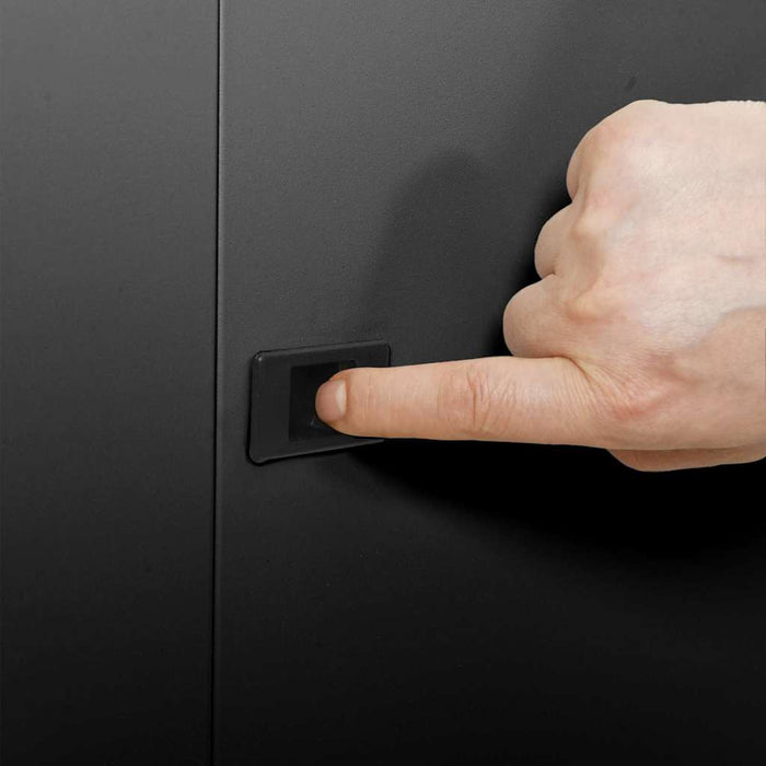 vidaXL Armadietto di rete Nero 53 x 60 x 30 cm Acciaio