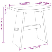 Sgabello per Bagno Marrone 50 x 29,5 x 50,5 cm 42015925