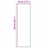 vidaXL Tappetino da Cucina Other Cemento Ruvido 45 x 150 cm Velluto