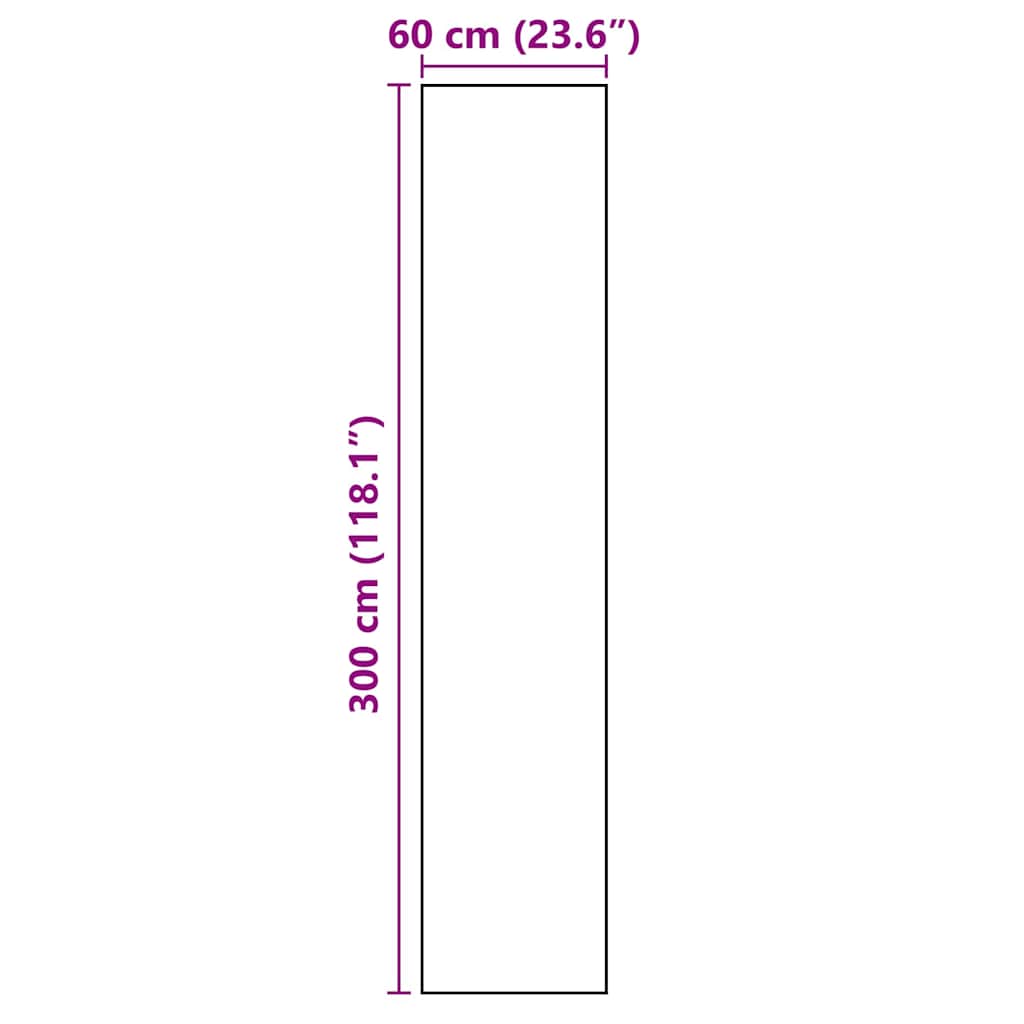 vidaXL Tappetino da Cucina Other a onda 60 x 300 cm Velluto