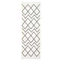 Tappeto da Cucina-Tappetino da Cucina Bianco 180 x 60 cm Velluto