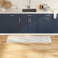 Tappeto da Cucina-Tappetino da Cucina Bianco 150 x 45 cm Velluto