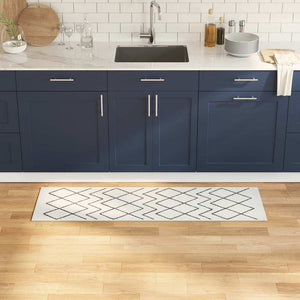 Tappeto da Cucina-Tappetino da Cucina Bianco 150 x 45 cm Velluto