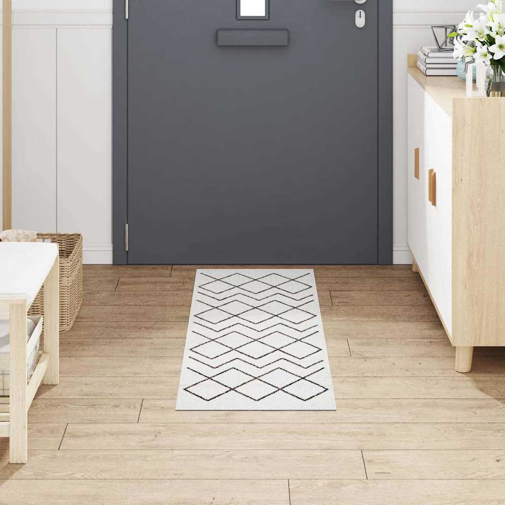 Tappeto da Cucina-Tappetino da Cucina Bianco 150 x 45 cm Velluto