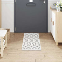 Tappeto da Cucina-Tappetino da Cucina Bianco 150 x 45 cm Velluto