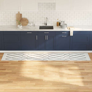 Tappeto da Cucina-Tappetino da Cucina Bianco 300 x 60 cm Velluto