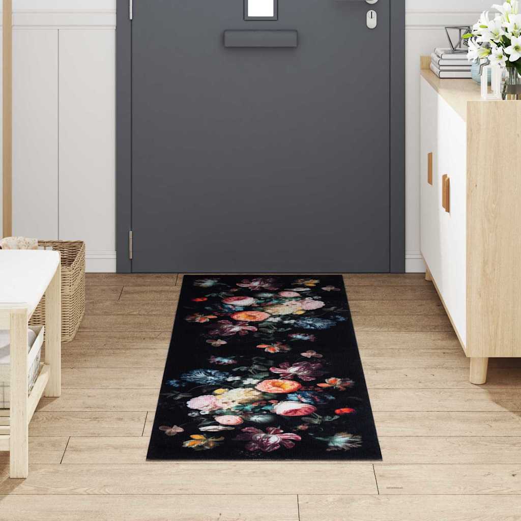 vidaXL Tappetino da Cucina Floral Fiori 60 x 180 cm Velluto