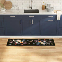 vidaXL Tappetino da Cucina Floreale Fiori 45 x 150 cm Velluto