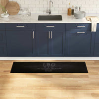 Tappeto da Cucina Nero 150 x 45 cm Velluto 42013429