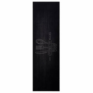 Tappeto da Cucina Nero 150 x 45 cm Velluto 42013429