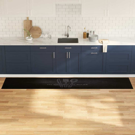 Tappeto da Cucina Nero 300 x 60 cm Velluto 42013430