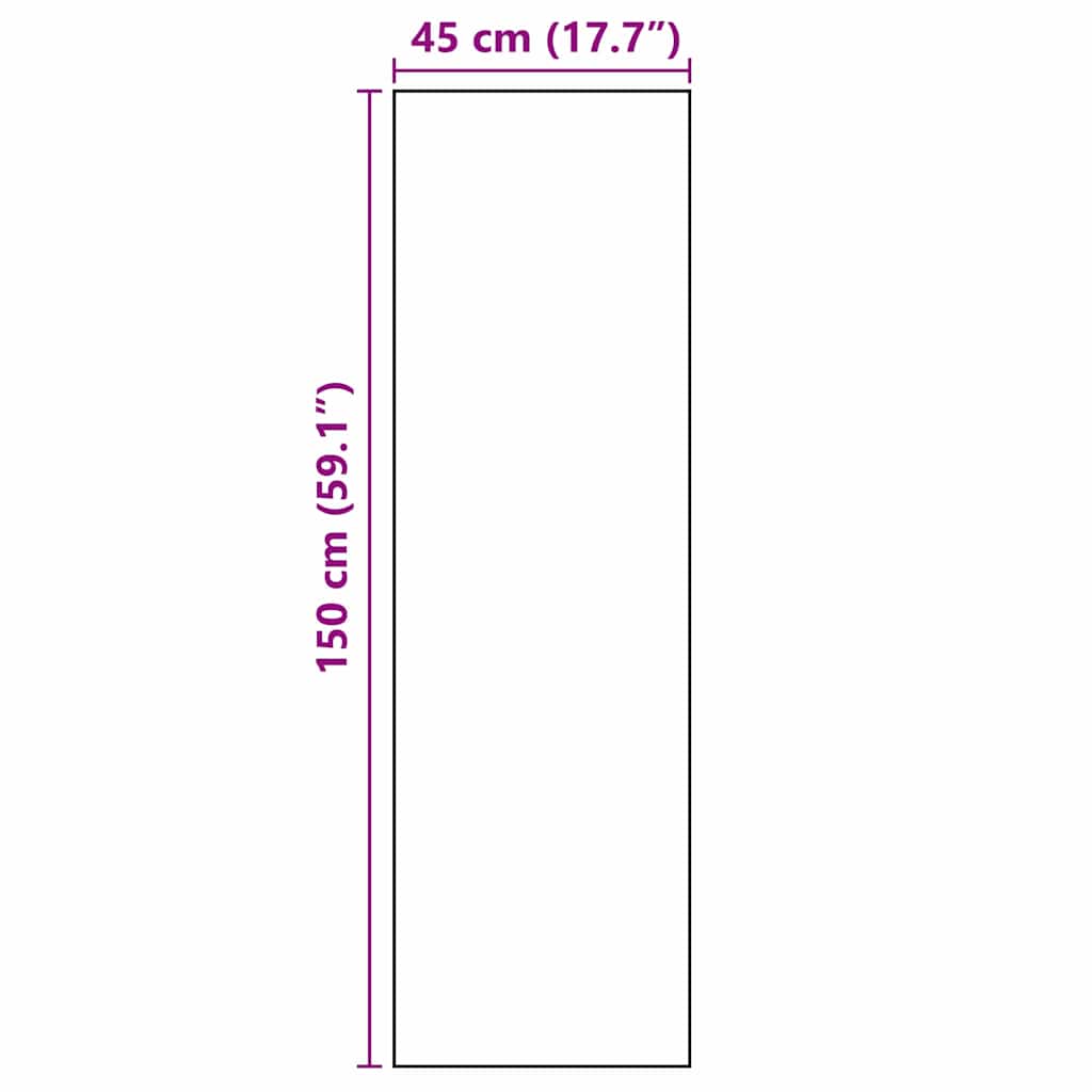 Tappetino da Cucina Toile Nero 150 x 45 cm Velluto 42013432
