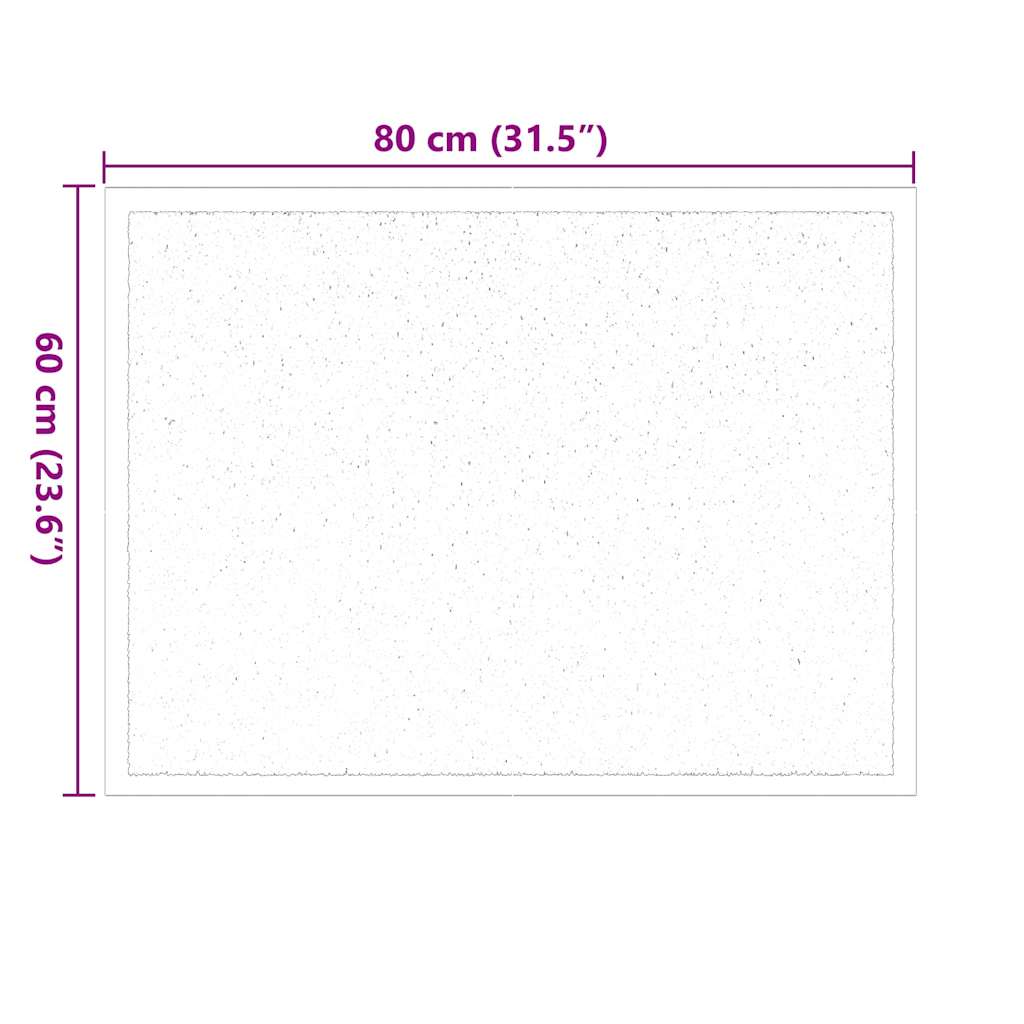 Tappetino Nero 60 x 80 cm Tessuto Teddy 42013438