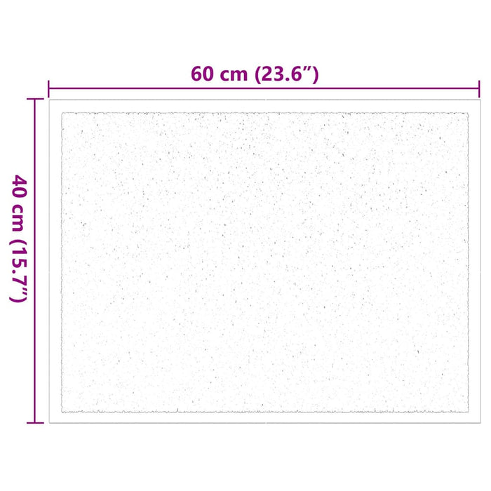 Tappetino Grigio chiaro 40 x 60 cm Tessuto Teddy 42013443