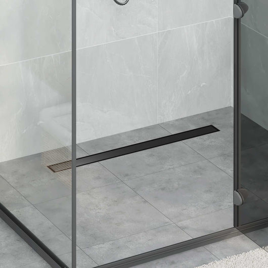 Scarico doccia 2-in-1 con sifone a 360° Nero 80 cm 42015970