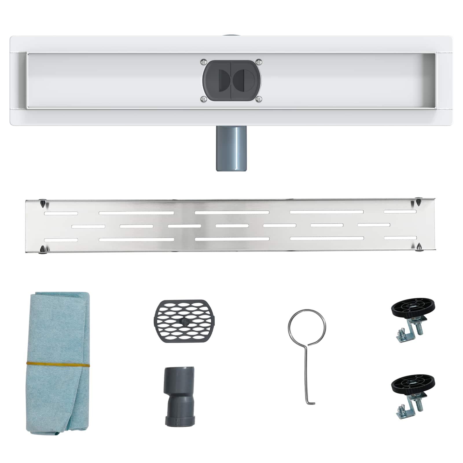 Scarico doccia a 362 gradi con design linea Argento 50 cm 42015979