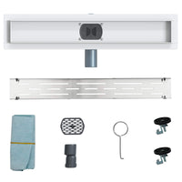 Scarico doccia a 362 gradi con design linea Argento 50 cm 42015979