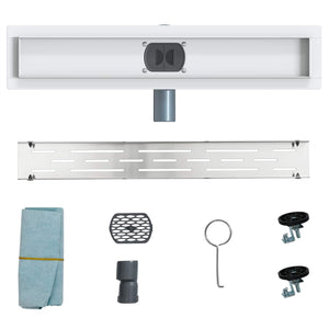 Scarico doccia a 362 gradi con design linea Argento 50 cm 42015979