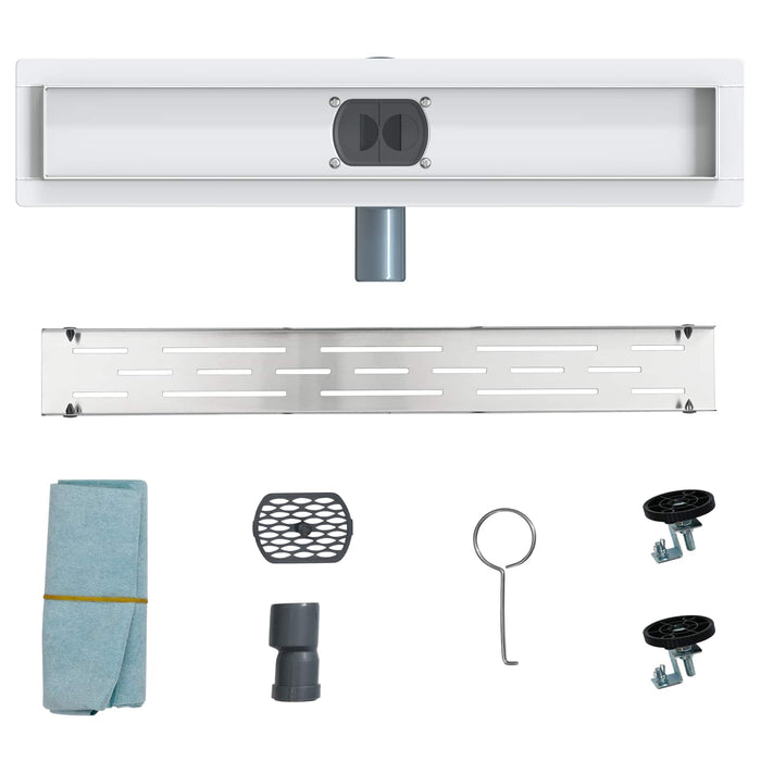 Scarico doccia a 362 gradi con design linea Argento 50 cm 42015979