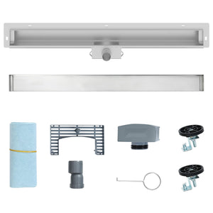 Scarico Doccia da Parete Argento 80 cm Acciaio Inox 304 42015994