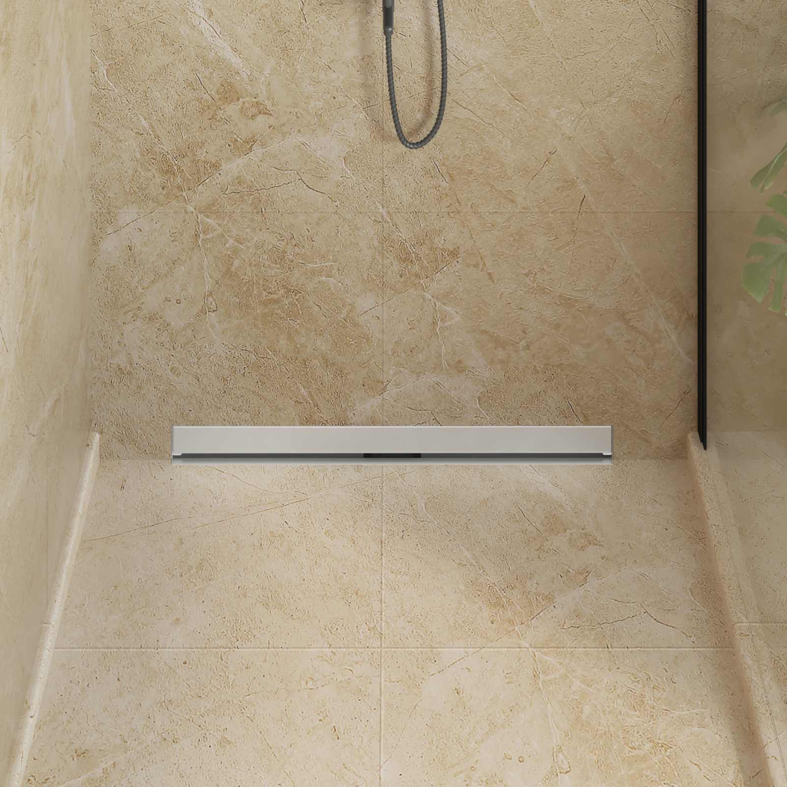 Scarico Doccia da Parete Argento 80 cm Acciaio Inox 304 42015994