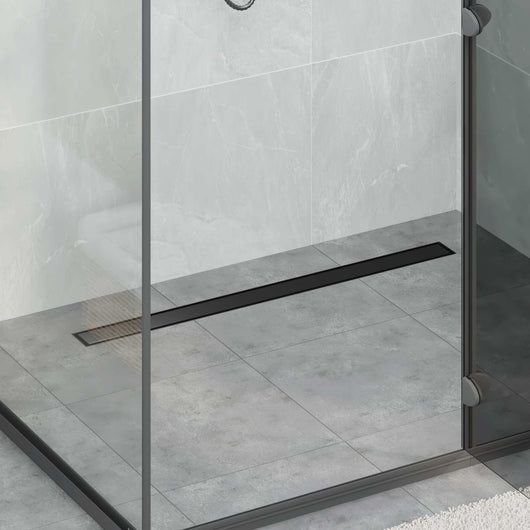 Scarico doccia 2-in-1 con sifone a 360° Nero 90 cm 42015971