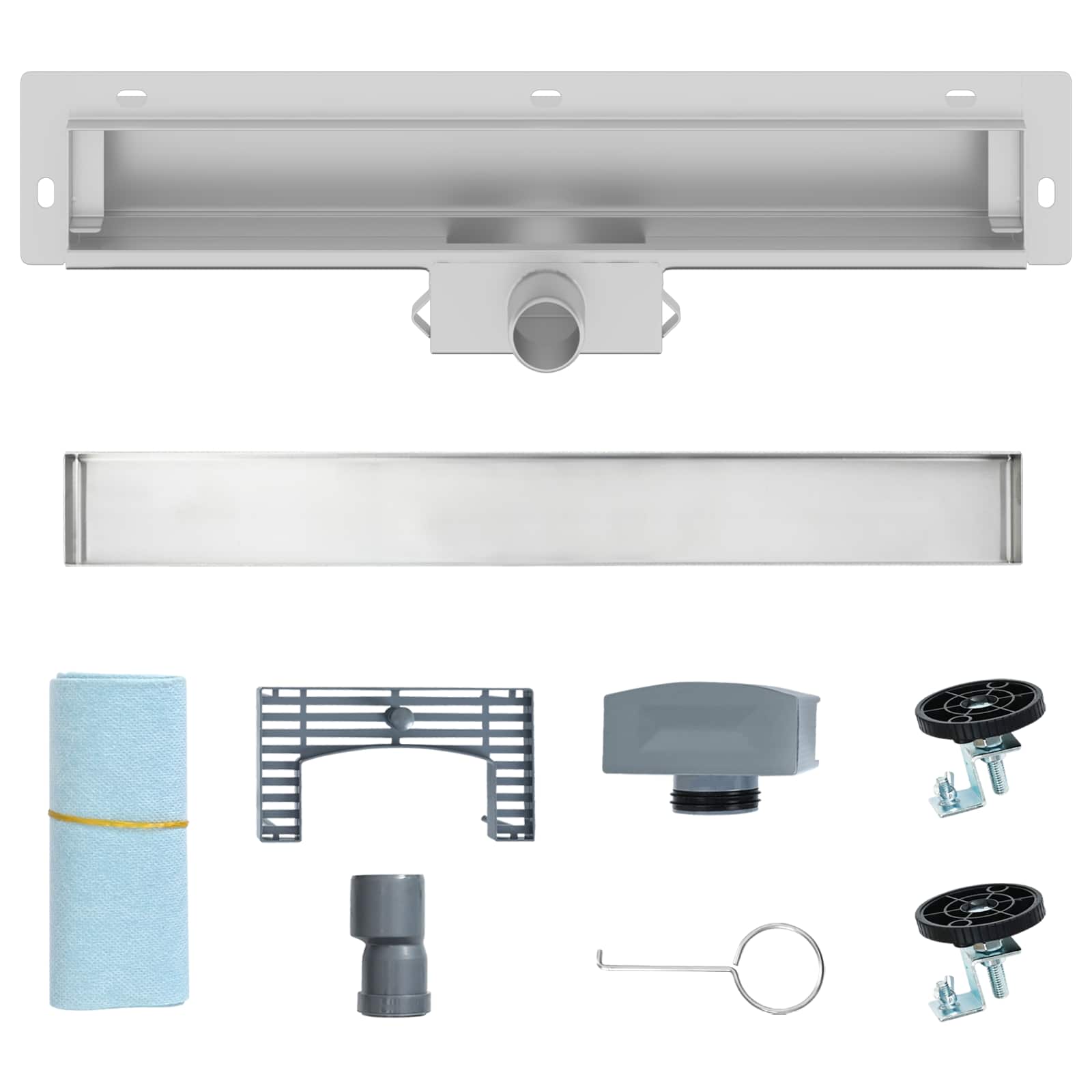 Scarico Doccia da Parete Argento 50 cm Acciaio Inox 304 42015991