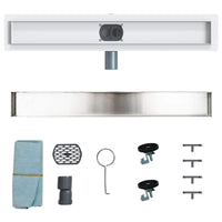 Scarico doccia 2-in-1 con sifone a 360° Argento 60 cm 42015962