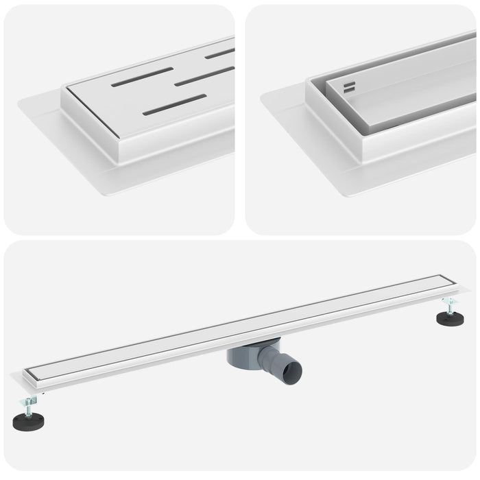 Scarico doccia 2-in-1 con sifone a 360° Argento 100 cm 42015966