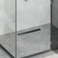 Drenaggio doccia 2 in 1 Nero 60 cm Acciaio Inox 304 42015944