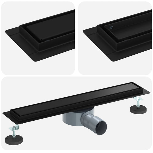 Scarico doccia 2-in-1 con sifone a 360° Nero 50 cm 42015967