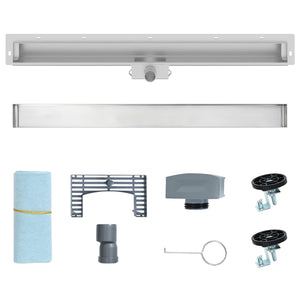 Scarico Doccia da Parete Argento 90 cm Acciaio Inox 304 42015995