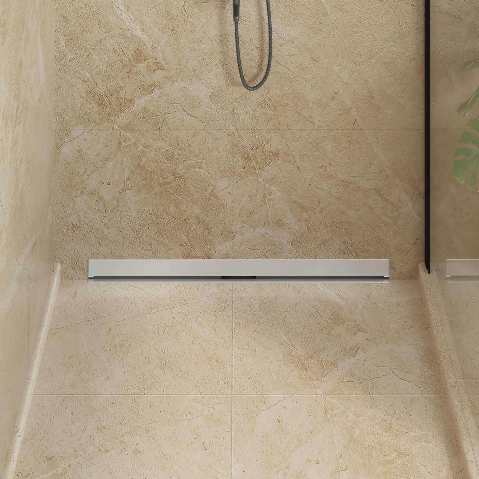 Scarico Doccia da Parete Argento 90 cm Acciaio Inox 304 42015995