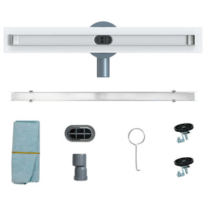 Scolascale per doccia a 360° con modello slim Argento 50 cm 42015985