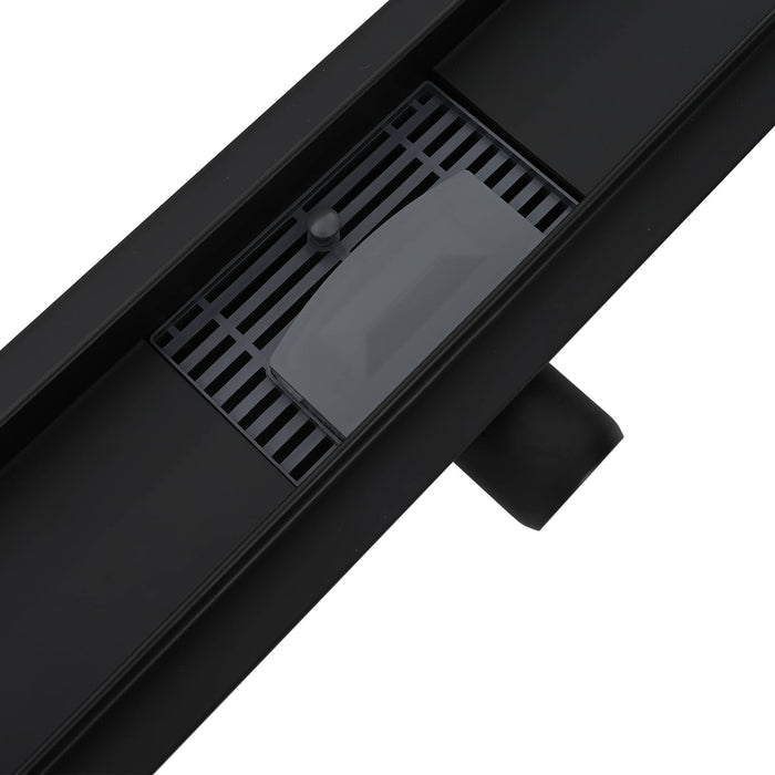 Drenaggio doccia 2 in 1 Nero 70 cm Acciaio Inox 304 42015945