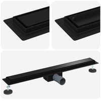 Drenaggio doccia 2 in 1 Nero 70 cm Acciaio Inox 304 42015945