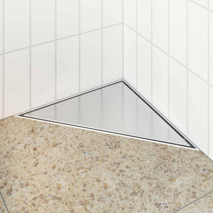 Scarico Doccia Triangolare 2 in 1 Argento 25 x 25 cm 42015936
