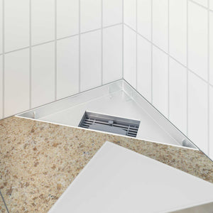Scarico Doccia Triangolare 2 in 1 Argento 25 x 25 cm 42015936