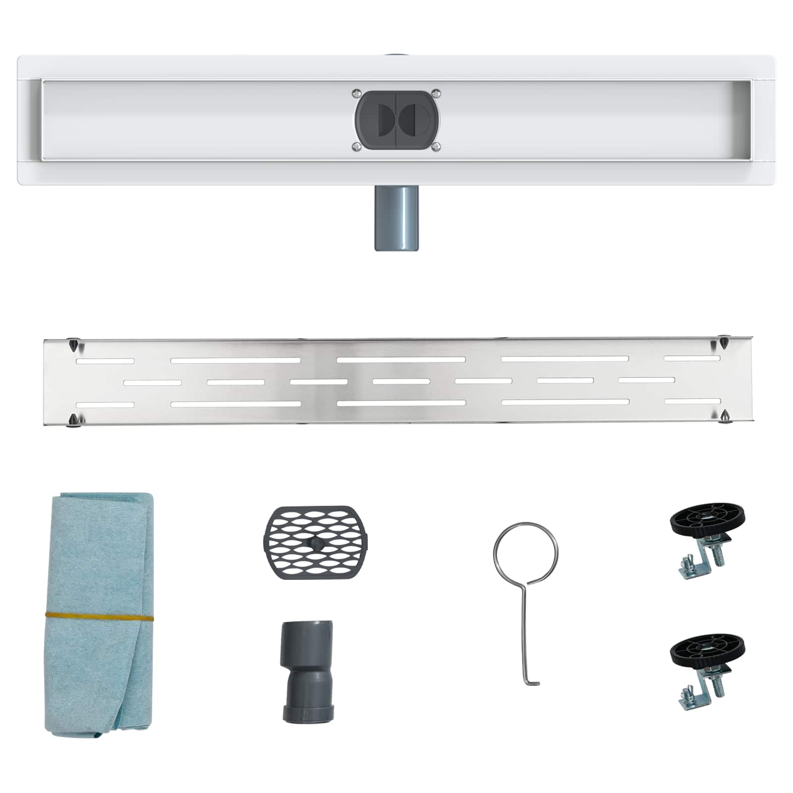 Scarico doccia a 362 gradi con design linea Argento 60 cm 42015980