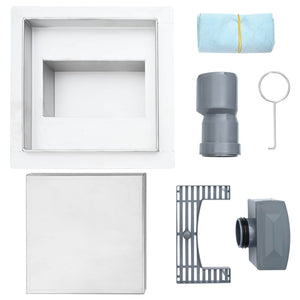 Scarico doccia 2 in 1 Argento 15 x 15 cm Acciaio Inox 304 42015932