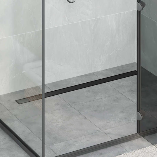 Scarico doccia 2-in-1 con sifone a 360° Nero 100 cm 42015972