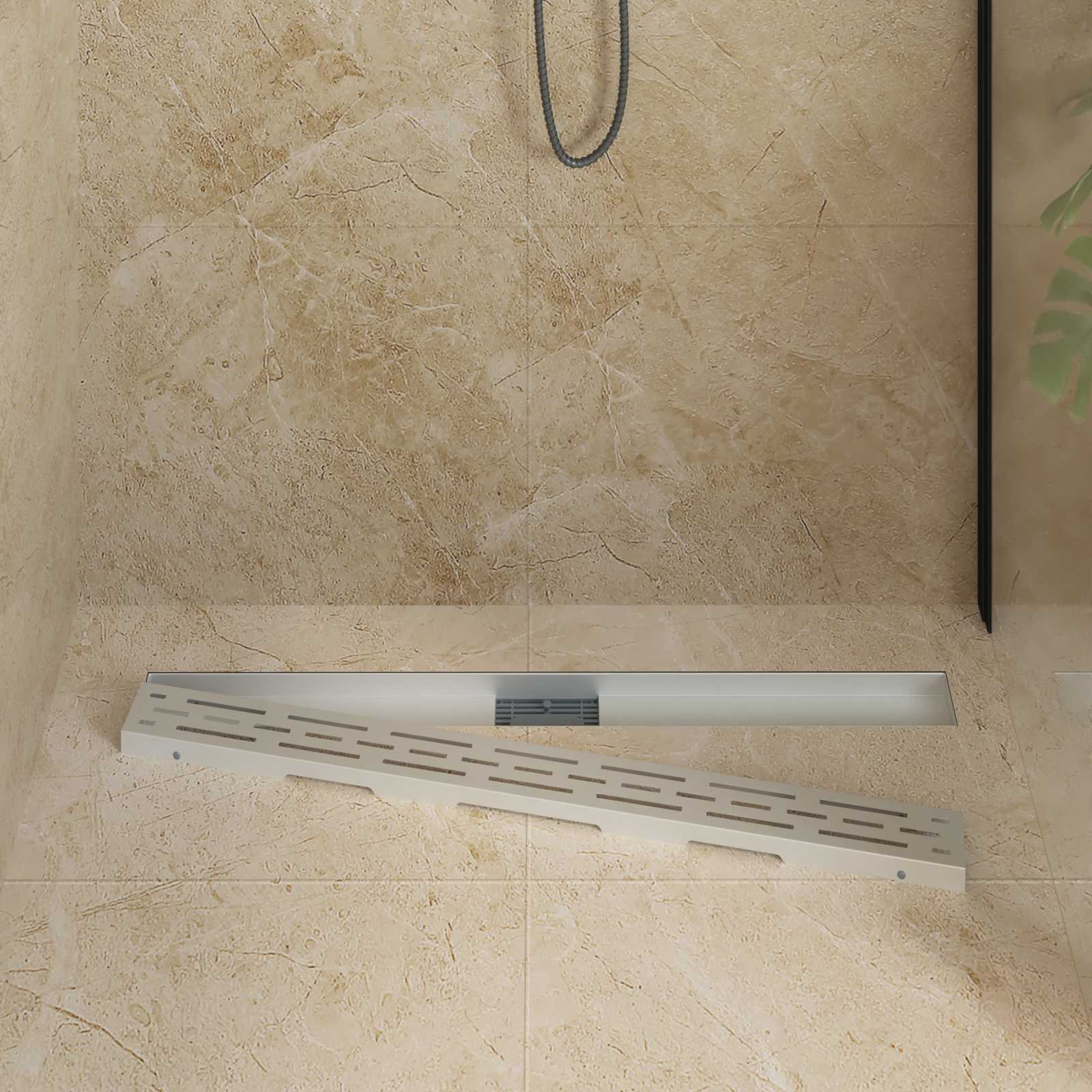 Drenaggio doccia con copertura in vetro Argento 100 cm 42015960