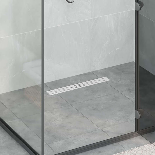 Drenaggio doccia con copertura in vetro Argento 60 cm 42015956