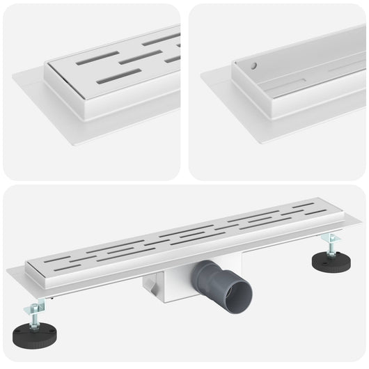 Drenaggio doccia con copertura in vetro Argento 60 cm 42015956